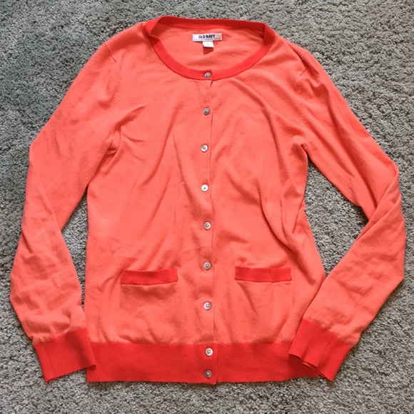 Old Navy Salmon Button Up Cardigan, M - Picture 5 of 8